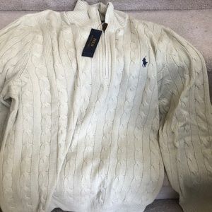 NWT Polo Ralph Lauren oatmeal mockneck sweater